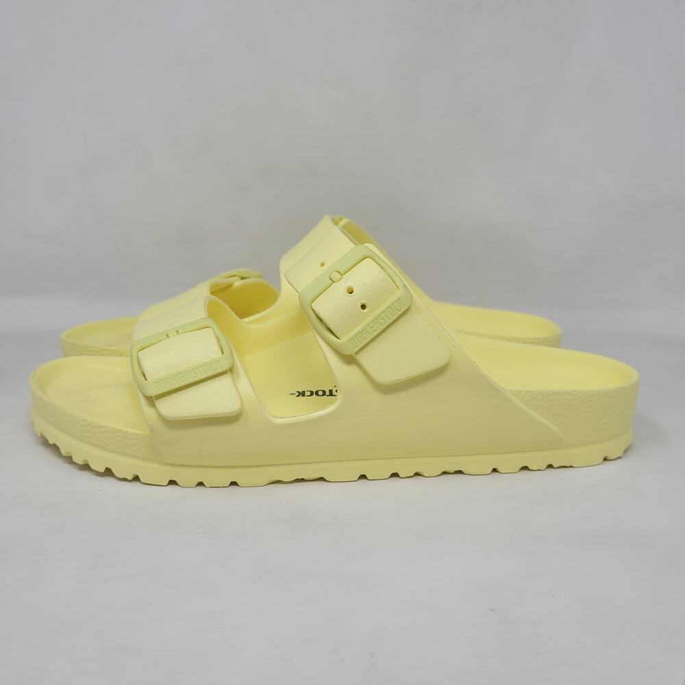Birkenstock Arizona Sandals Womens EU41 US10.5 Yellow Rubber EVA Slides Slip On - Picture 6 of 13